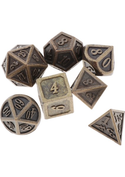 7 Polyhedral Zar Bronz Dragon Scale Zindanlar ve Dragons Rpg Oyunları (Yurt Dışından)