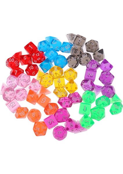 63X 1.6 cm Polyhedral Zar D20 D12 D10 D8 D6 D4 Masa Roleplaying Oyun Oyuncaklar (Yurt Dışından)
