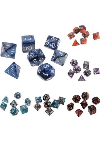 28 Adet Iki Renkler Polyhedral Dice D & D Dnd Rpg Mtg Masa Oyunu Masaüstü (Yurt Dışından)