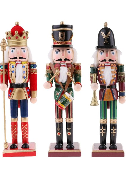 30 cm Ahşap El Sanatları Fındıkkıran Asker Şekli Kukla Noel Hediyesi Dekorasyon (Yurt Dışından)