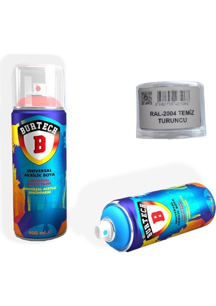 Üniversal 400 ml RAL-2004 Temiz Turuncu Sprey Boya