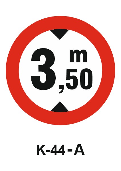 3.50M Den Fazla Taşıt Giremez Trafik LEVHASI-K-44A