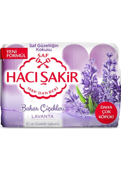 Hacı Şakir Güzellik  Sabunu Lavanta 4 x 70GR   x  24 Adet