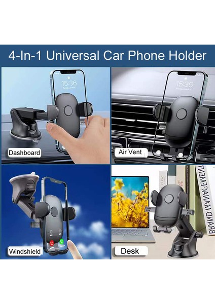 Eller Serbest Pano Ön Cam Hava Araç Telefonu Tutucu (Yurt Dışından)