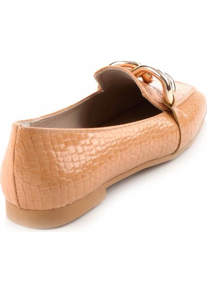 Turuncu Rugan Kadın Loafer Ayakkabı K01641166311