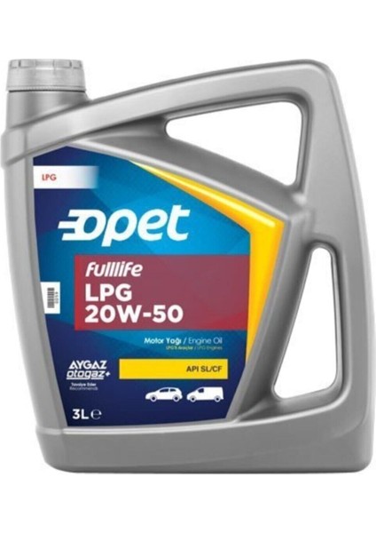 Fulllife Lpg 20W-50 -3 Litre Motor Yağı ( Üretim Yılı :2022 )
