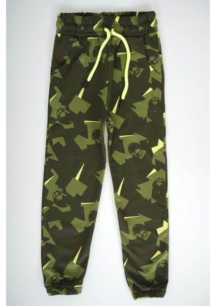 Yeni Sezon Erkek Manşetli Pamuk Kamuflaj Eşofman Altı