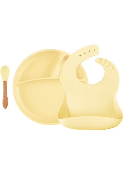Silikon Beslenme Seti 3'lü - Mellow Yellow