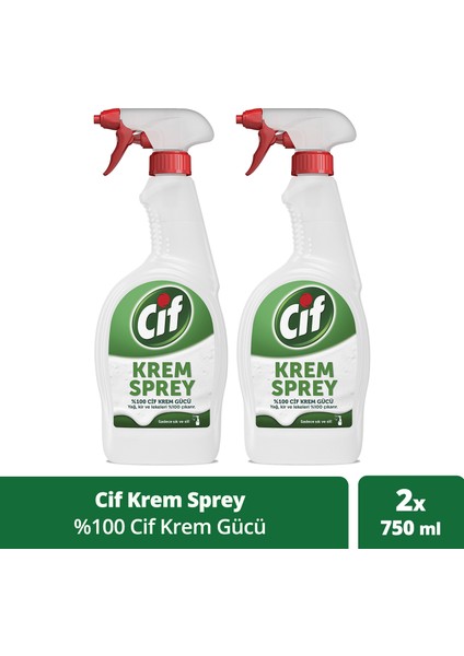 Krem Sprey Cif Krem Gücü 750 ml X 2 Adet