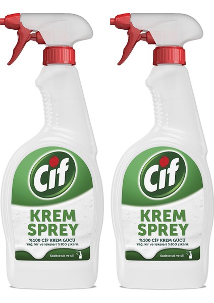 Krem Sprey Cif Krem Gücü 750 ml X 2 Adet