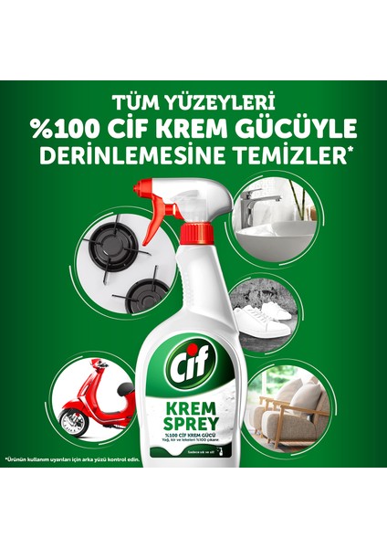 Krem Sprey Cif Krem Gücü 750 ml X 2 Adet