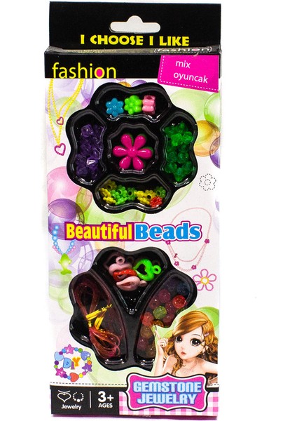 Oyuncak Boncuk Seti 50 Adet Moda Seti