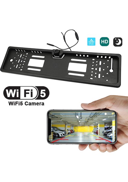 Ab Plaka Yedekleme Kamera Geniş Görüş Açısı 5g Avrupa Arabaları Için Wifi (Yurt Dışından)