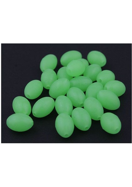Fosfor Oval Yumuşk Boncuk Yeşil 4*6mm