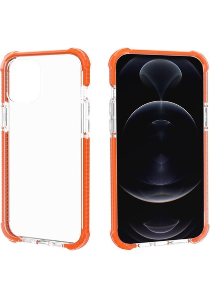 Apple iPhone 13 Için Akrilik Dört Köşe Korumalı Darbeye Dayanıklı Telefon Kılıfı - Turuncu (Yurt Dışından)