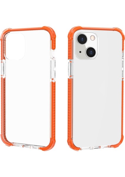 Apple iPhone 13 Için Akrilik Dört Köşe Korumalı Darbeye Dayanıklı Telefon Kılıfı - Turuncu (Yurt Dışından) fırsatları
