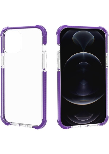 Apple iPhone 13 Için Akrilik Dört Köşe Korumalı Darbeye Dayanıklı Telefon Kılıfı - Mor (Yurt Dışından)