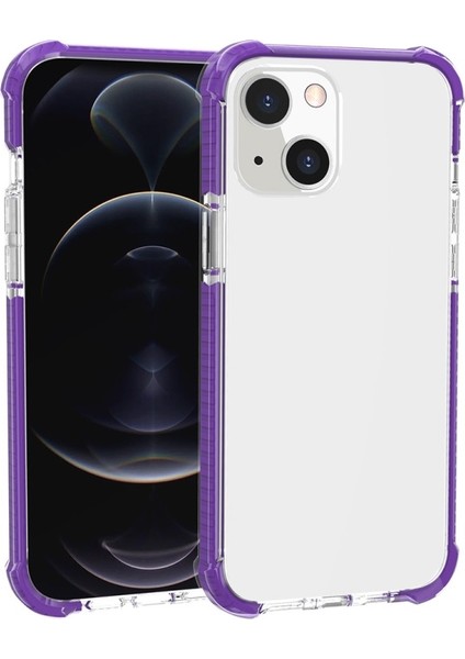 Apple iPhone 13 Için Akrilik Dört Köşe Korumalı Darbeye Dayanıklı Telefon Kılıfı - Mor (Yurt Dışından) fırsatları