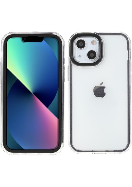 Apple iPhone 13 Için Pc + Tpu Düşmeye Dayanıklı Koruyucu Telefon Kılıfı - Siyah (Yurt Dışından)