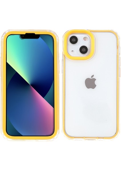 Apple iPhone 13 Için Pc + Tpu Düşmeye Dayanıklı Koruyucu Telefon Kılıfı - Sarı (Yurt Dışından)