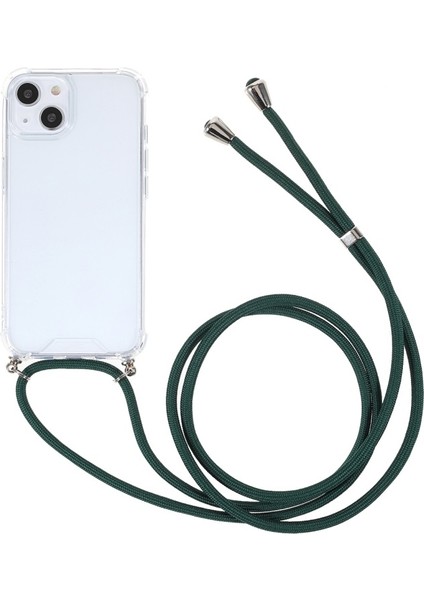 Apple iPhone 13 Için Kayışlı Akrilik + Tpu Telefon Kılıfı - Siyah/yeşil (Yurt Dışından)