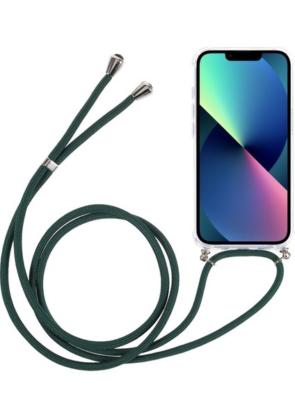 Apple iPhone 13 Için Kayışlı Akrilik + Tpu Telefon Kılıfı - Siyah/yeşil (Yurt Dışından) indirimleri