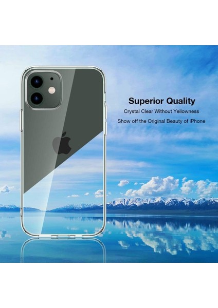Apple iPhone 12 Mini Için Temperli Cam Ekran Koruyuculu Tpu Telefon Kılıfı - Şeffaf (Yurt Dışından) fiyatları