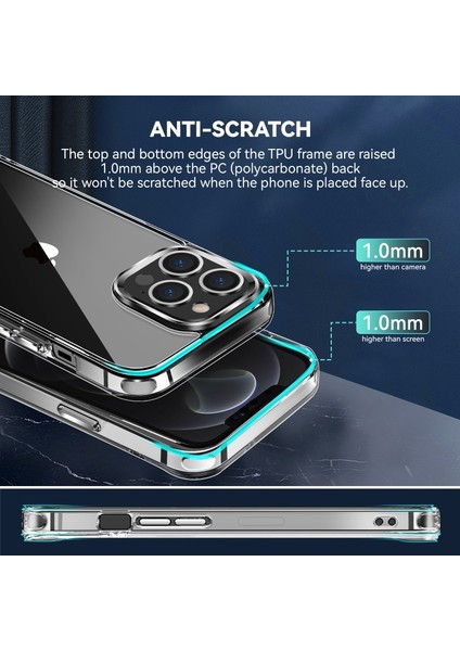 Apple iPhone 13 Pro Max Için Yumuşak Tpu + Pc 4 Köşe Korumalı Darbeye Dayanıklı Telefon Kılıfı - Şeffaf (Yurt Dışından) fırsatları