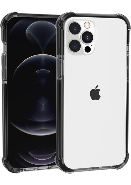 Apple iPhone 13 Pro Için Akrilik Dört Köşe Korumalı Darbeye Dayanıklı Telefon Kılıfı - Siyah (Yurt Dışından) fırsatları