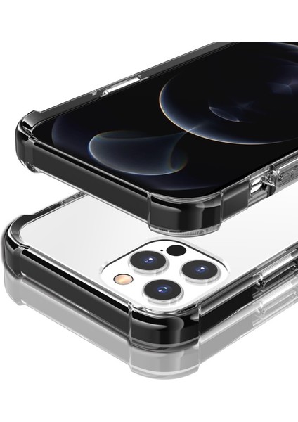 Apple iPhone 13 Pro Için Akrilik Dört Köşe Korumalı Darbeye Dayanıklı Telefon Kılıfı - Siyah (Yurt Dışından) indirimleri