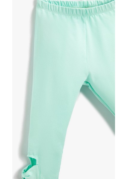 Kız Çocuk Cut Out Detaylı Basic Tayt Pamuklu modelleri