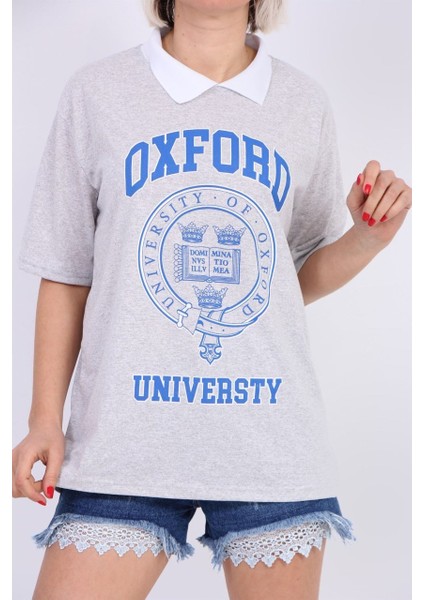 Gömlek Yaka Oxford T-Shirt Gri fiyatları