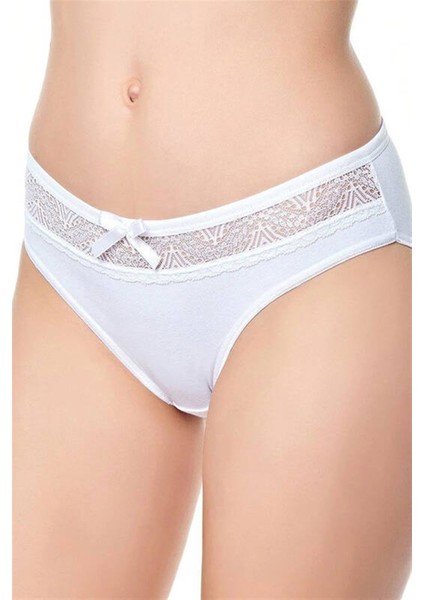 Kadın Beli Dantelli Bikini Slip 12LI Ekonomik Paket ELT2704