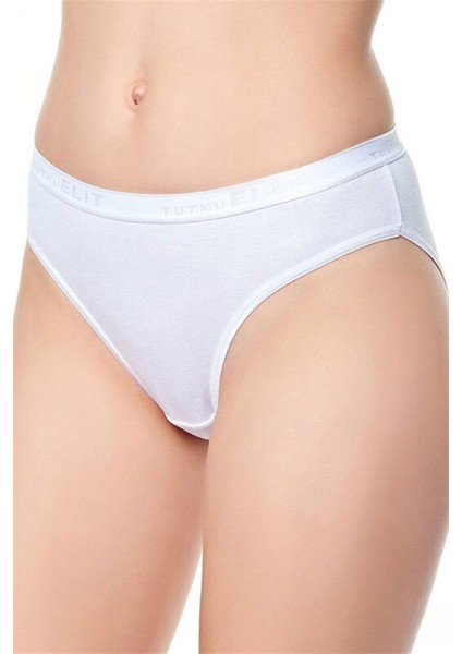 Kadın Elit Yazılı Bikini Slip 12LI Ekonomik Paket ELT2702