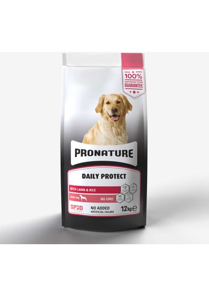 Pro Nature Daily Protect Kuzu Etli ve Pirinçli Yetişkin Köpek Maması 12 kg