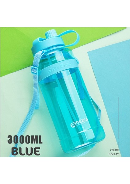 3000ML Plastik Spor Su Şişesi - Mavi (Yurt Dışından)