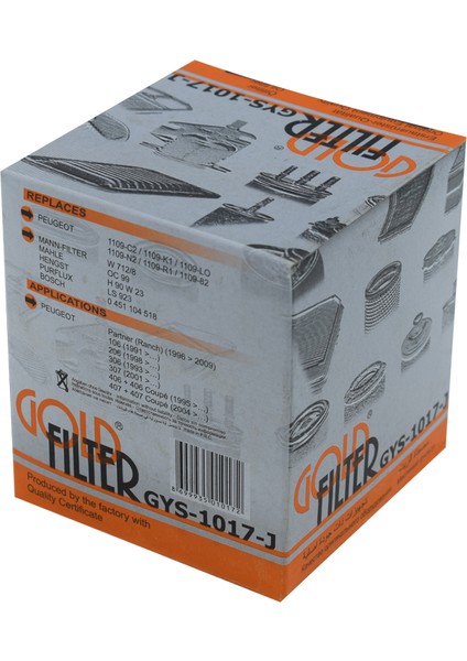 Peugeot 407 + 407 Coupé | 2004 > … 2.2 16V Yağ Filtresi fiyatları