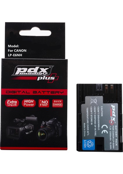 Canon LPE6 NH Batarya Pil 2300mAh 7D Mark II,7D,5DS,5DS R,5D Mark IV,III,II,60D,60Da,70D,80D,6D