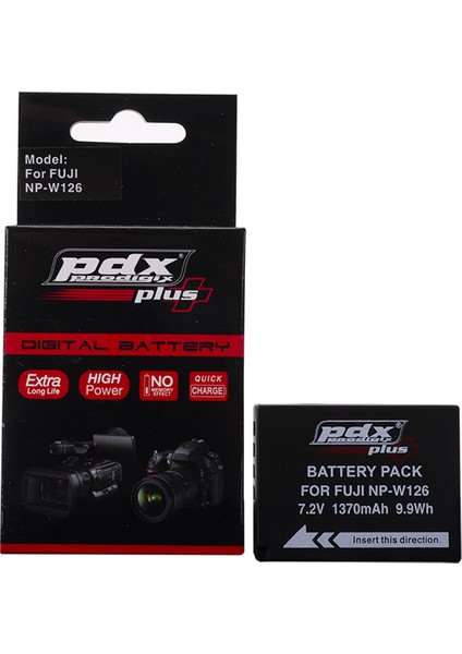 Fujifilm W126 Batarya Pil 1370mAh X-Pro2,X-Pro1,X-T2,X-T1,X-T20,X-T10,X-E2S,X-E2,X-E1,X-M1,X-A3