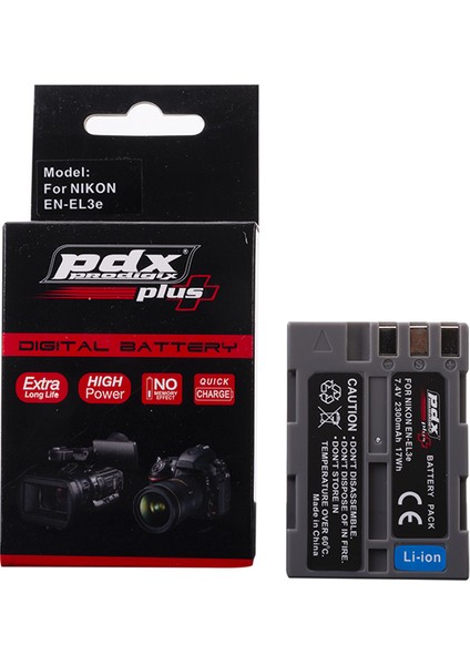 Nikon ENEL3E Batarya Pil 2300mAh D50, D70, D70s, D80, D90, D100, D200, D300, D300S, D700