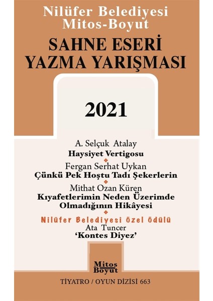 Sahne Eseri Yazma Yarışması 2021 - A. Selçuk Atalay