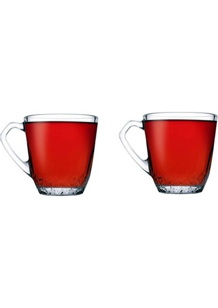 Mercan 2'li Kulplu Çay Bardağı