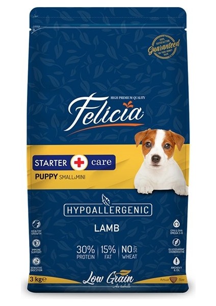Düşük Tahıllı Hipoalerjenik Kuzu Etli Küçük Irk Yavru Köpek Maması 3 kg