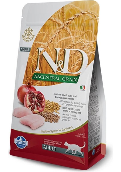 N&d Düşük Tahıllı Tavuk ve Narlı Yetişkin Kedi Maması 5 kg