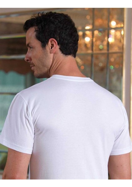 Beyaz Sıfır Yaka Kısa Kollu Penye Atlet 6lı Ekonomik Paket ME003 fiyatları