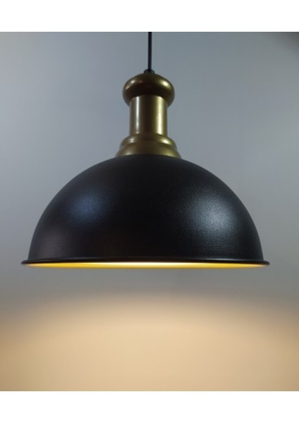 modern,rustik,vintage mutfak,oda,cafe,oteller için siyah 1xe27 metal sarkıt avize çap:30cm