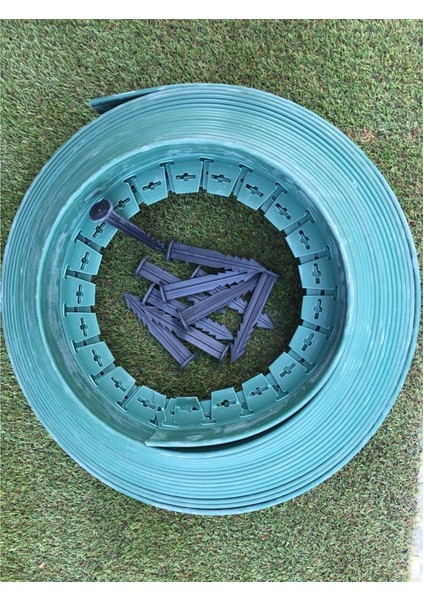 Yeşil Çim Ayırıcı Sınırlayıcı 25 Metre Sabitleme Kazığı 50 Adet