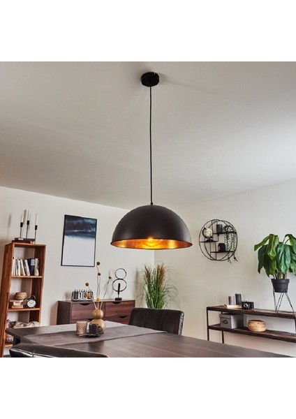Retro,rustik,modern Mutfak,cafe,bar Üstü Için siyah tekli Metal Sarkıt Avize ÇAP:40CM