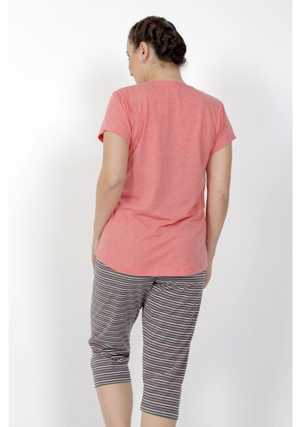 Büyük Beden Kısa Kol Kaprili Pijama Takım fırsatları