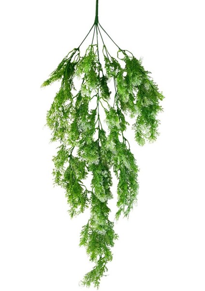 Yapay Çiçek Sarkan Fesleğen 5 Dal 60CM Yeşil Beyaz Yapay Sarmaşık